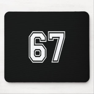 Number 67 Numbered Uniform Sports Jersey Team 67th Mouse Pad