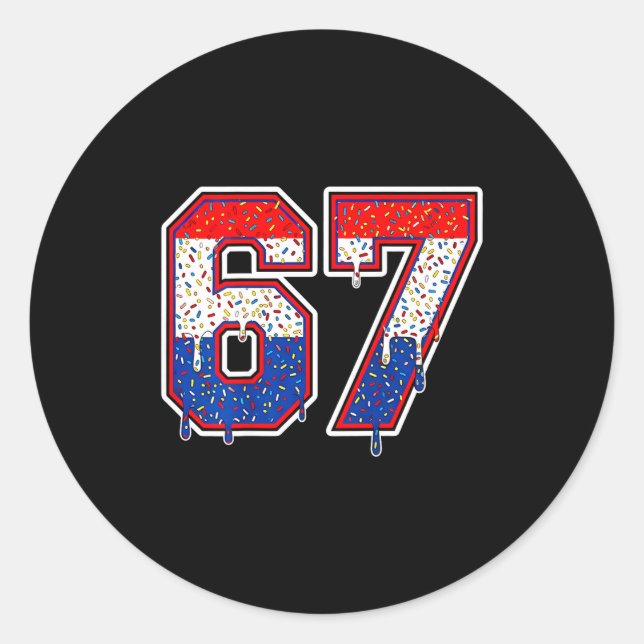 Number 67 Shirt Costume Adult Nk For Women Men Kid Classic Round Sticker (Front)