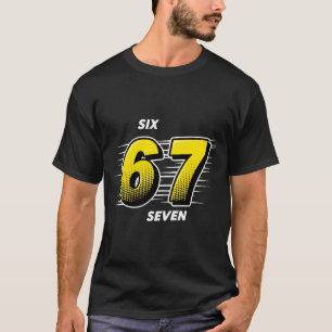 Number 67 Six And Seven P Art Comic Style Yellow M T-Shirt