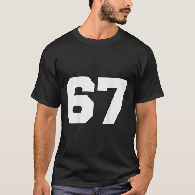 Number 67 Sports Jersey Player #67 Fan Ck Print Va T-Shirt (Front)