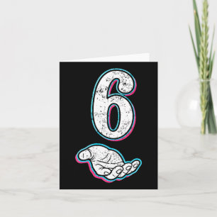 Number 6 67 Halloween Card