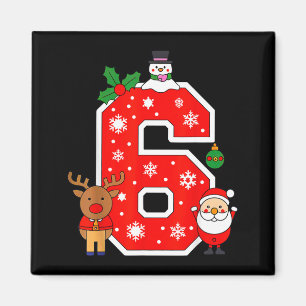 Number 6 67 Meme Couple Pajamas Christmas Matching Magnet