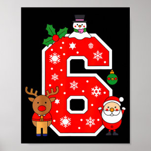 Number 6 67 Meme Couple Pajamas Christmas Matching Poster