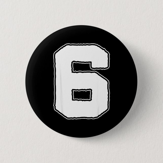 Number 6 6th Birthday Boy Kids Six Year Old Happy  6 Cm Round Badge (Front)