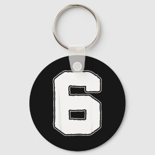 Number 6 6th Birthday Boy Kids Six Year Old Happy  Key Ring
