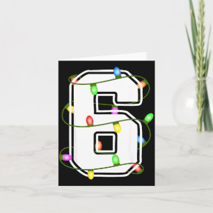 Number 6 6th Birthday Boy Six Christmas Happy Birt Card
