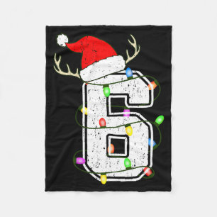 Number 6 6th Birthday Boy Six Christmas Happy Birt Fleece Blanket