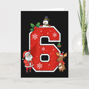 Number 6 7 Meme 67 Couple Pajamas Christmas Matchi Card