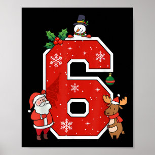 Number 6 7 Meme 67 Couple Pajamas Christmas Matchi Poster