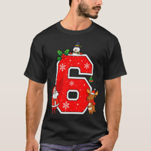 Number 6 7 Meme 67 Couple Pajamas Christmas Matchi T-Shirt
