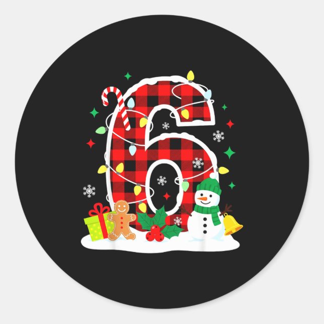 Number 6 Funny 67 Six Seven Meme Matching Couple C Classic Round Sticker (Front)