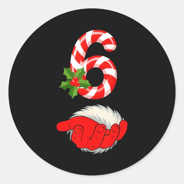 Number 6 Funny 67 Six Seven Meme Matching Couple C Classic Round Sticker (Front)