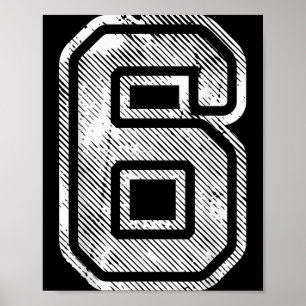 Number 6 Funny Matching 67 Meme Halloween 6th Birt Poster