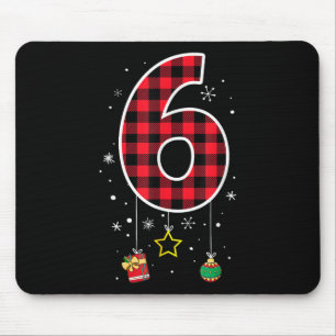 Number 6 Funny Meme Saying 6 7 Six Seven Christmas Mouse Pad