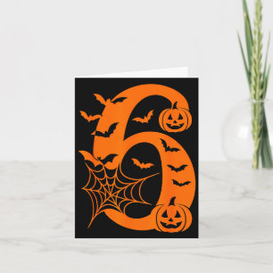 Number 6 Funny Meme Saying 6 7 Six Seven Halloween Card