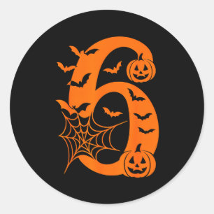 Number 6 Funny Meme Saying 6 7 Six Seven Halloween Classic Round Sticker