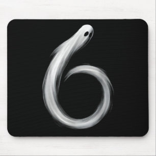 Number 6 Ghost Funny Six Seven 67 Halloween Meme  Mouse Pad