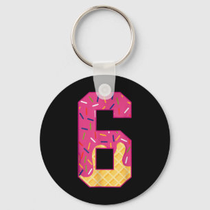 Number 6 Ice Cream Drip 67 Meme Couple Halloween C Key Ring