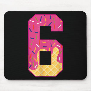 Number 6 Ice Cream Drip 67 Meme Couple Halloween C Mouse Pad