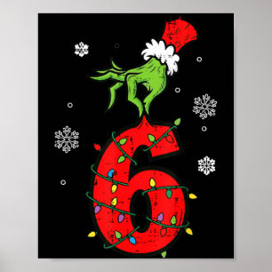 Number 6 Matching 67 Meme 6 7 Christmas Boys Youth Poster