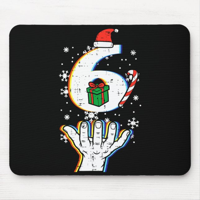 Number 6 Matching 67 Meme Christmas 6 7 Xmas Men W Mouse Pad (Front)