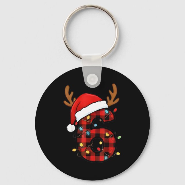 Number 6 Matching 67 Meme Christmas Costume Men Wo Key Ring (Front)