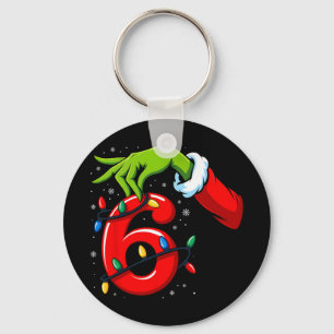 Number 6 Matching 67 Meme Christmas Elf Hand Boys  Key Ring