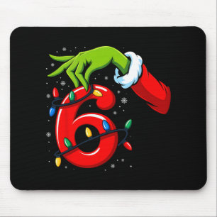 Number 6 Matching 67 Meme Christmas Elf Hand Boys  Mouse Pad