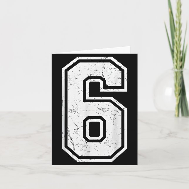 Number 6 Matching 67 Meme Costume Men Women Kids  Card (Front)