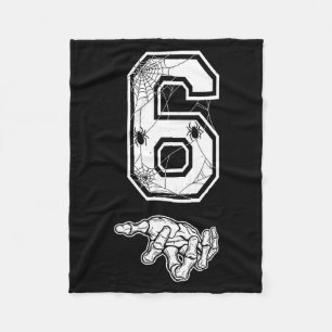 Number 6 Matching 67 Meme Couples Halloween Costum Fleece Blanket