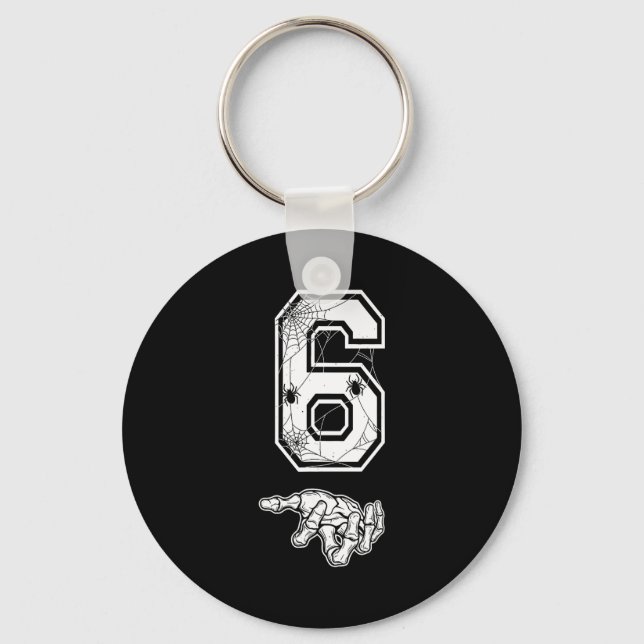 Number 6 Matching 67 Meme Couples Halloween Costum Key Ring (Front)