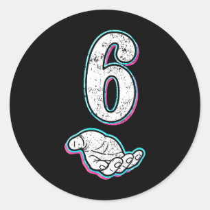 Number 6 Matching 67 Meme Halloween Costume Men Wo Classic Round Sticker
