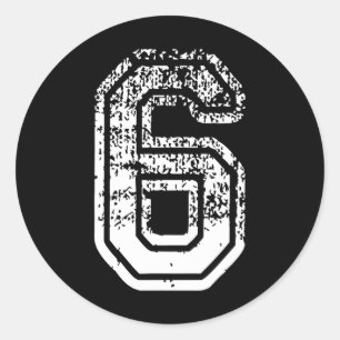 Number 6 Matching 67 Meme Halloween Costume Men Wo Classic Round Sticker