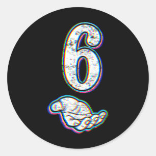 Number 6 Matching 67 Meme Halloween Costume Men Wo Classic Round Sticker
