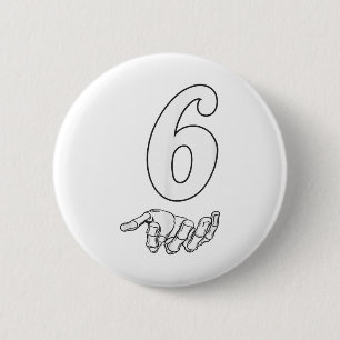 Number 6 Matching 67 Meme Halloween Costume Men Wo Cm Round Badge