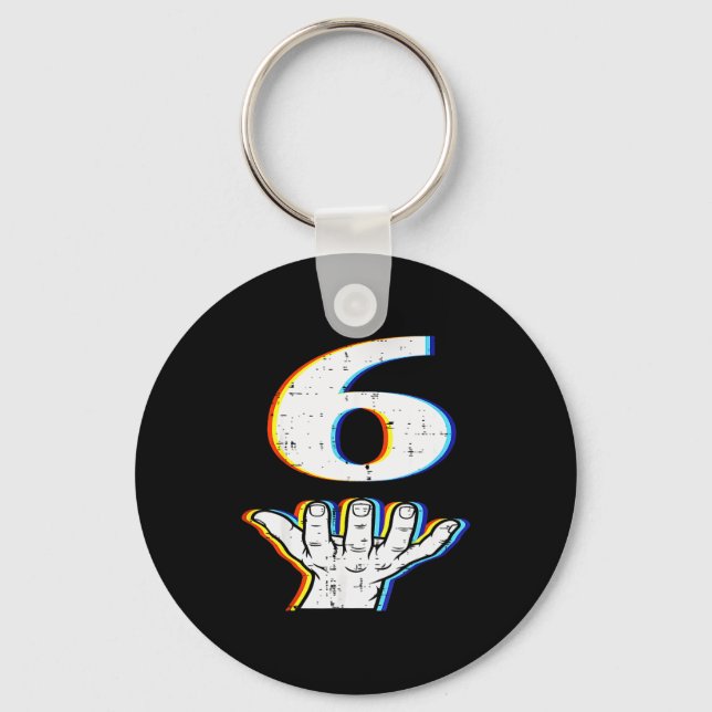 Number 6 Matching 67 Meme Halloween Costume Men Wo Key Ring (Front)