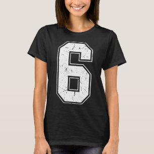 Number 6 Matching Costume 67 Meme Costume Distress T-Shirt