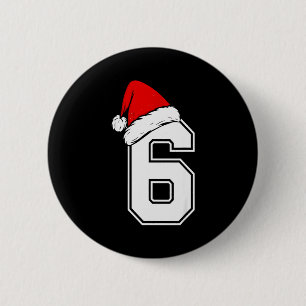 Number 6 Matching Six Seven 6 7 Meme 6 7 Christmas Cm Round Badge