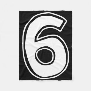 Number 6 Six Seven 6 7 Meme 67 Funny 6th Birthday Fleece Blanket