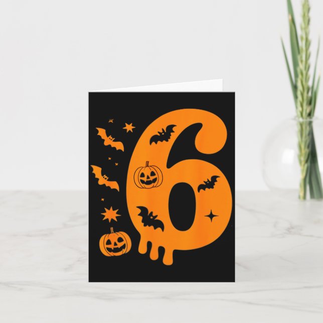Number 6 Six Seven 6 7 Meme Funny Design Couples H Card (Front)
