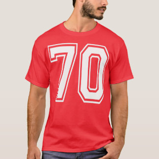 Number 70  Birthday Varsity Sports Team Jersey  T-Shirt