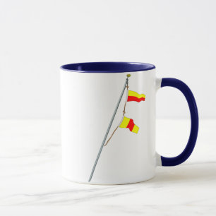 Number 70 Nautical Signal Flag Hoist Mug