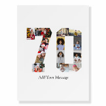 Number 70 Photo Collage