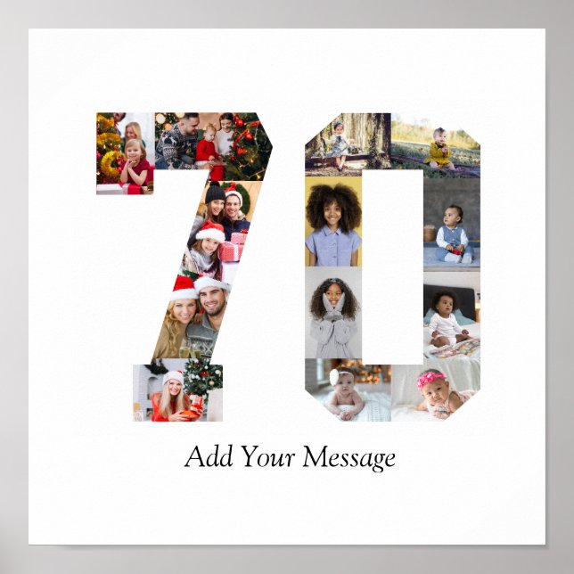Number 70 Photo Collage Poster (Front)