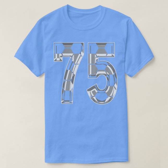 Number 75 Jersey 75 Mum Player Fan T-Shirt (Design Front)
