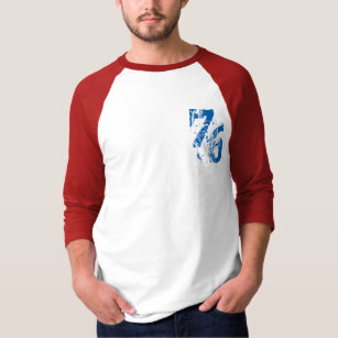 number-76 t-shirt design red white blue USA