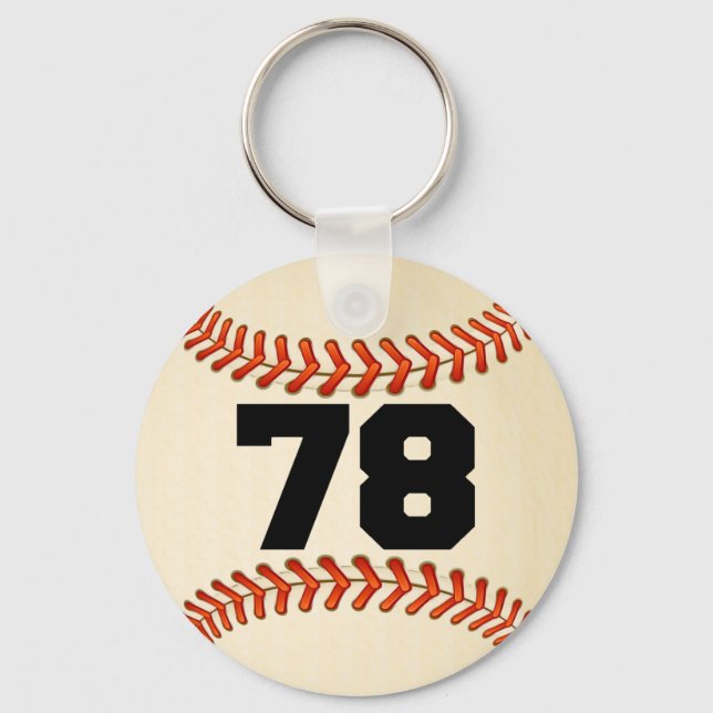 Number 78 Baseball Key Ring (Front)