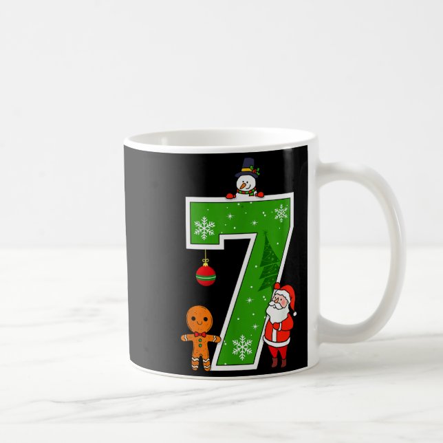 Number 7 67 Meme Couple Pajamas Christmas Matching Coffee Mug (Right)