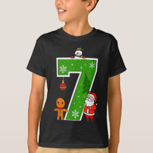 Number 7 67 Meme Couple Pajamas Christmas Matching T-Shirt
