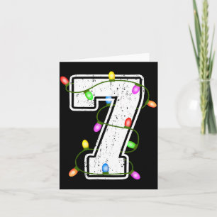 Number 7 7th Birthday Boy Christmas Happy Birthday Card